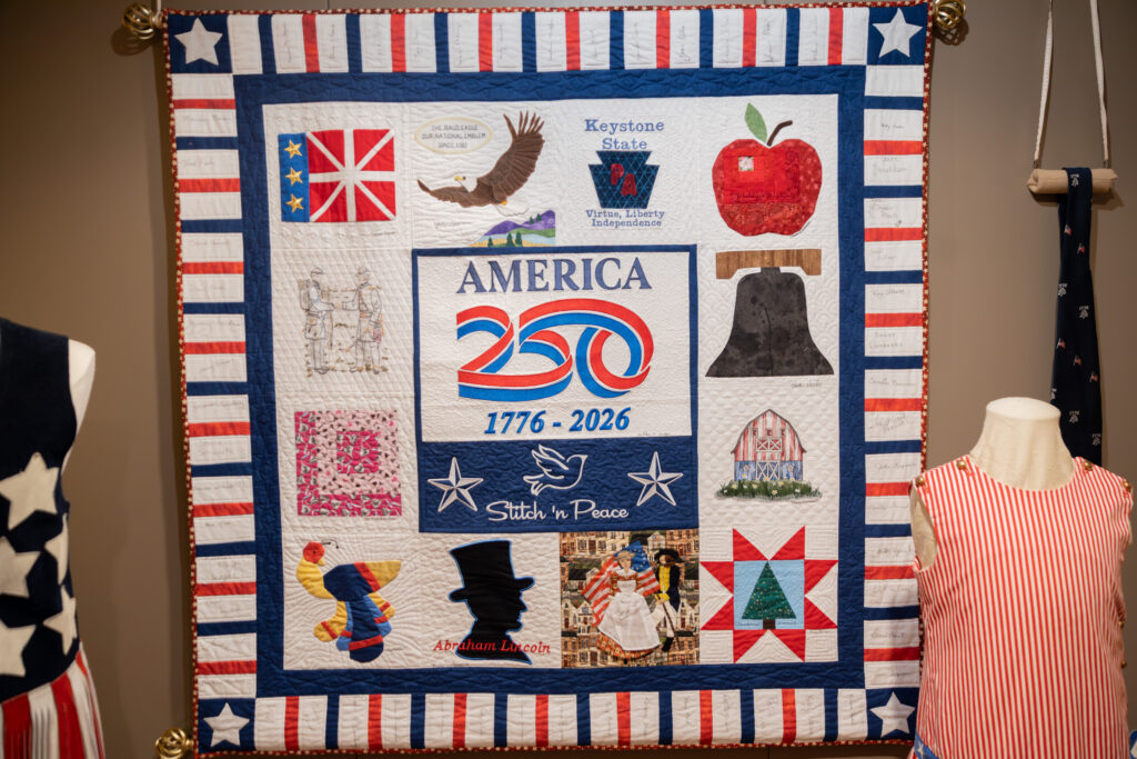 5Cleary_FAM_250 Grand opening of 250th Anniversary exhibit at the Fashion Archives; Stitch'n'Peace Quilt