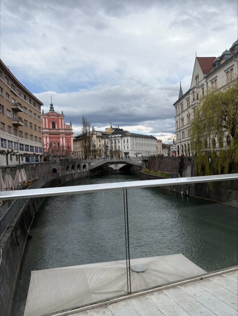 Franciscan Church of the Annunciation and the Ljubljanica River; Ship students’ academic and professional study abroad experiences