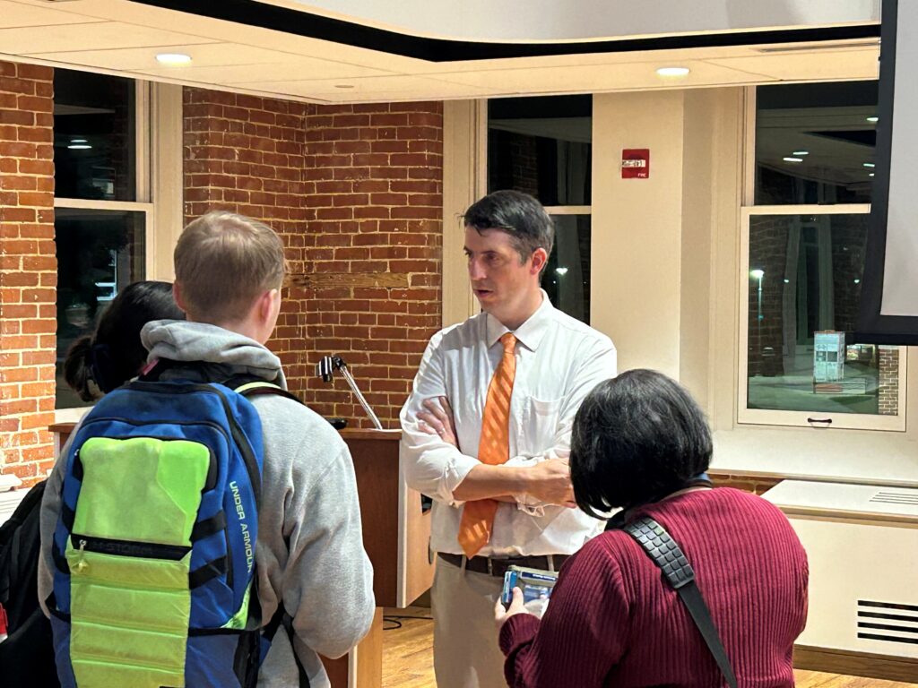 Christopher Gwinn, a 15-year veteran of the National Park Service, connected with students and discussed the variety of careers and opportunities within public history