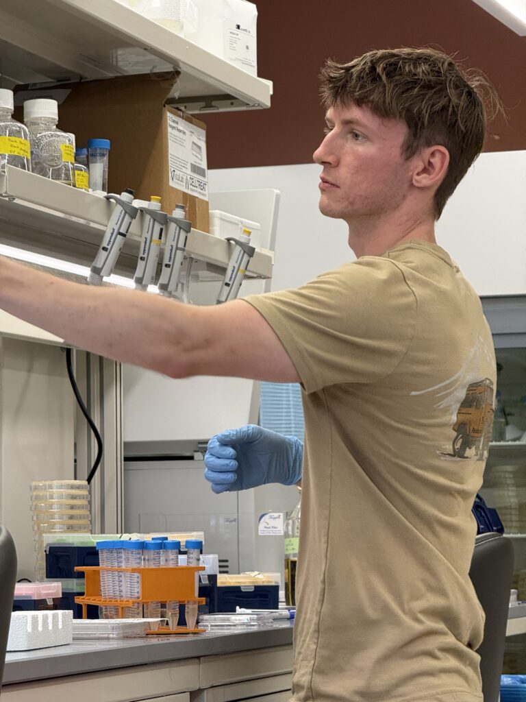 IMG_0090 (1) (1) Biology and chemistry students gain research experience through REU programs; Robert Long conducts research in the lab at Yale University